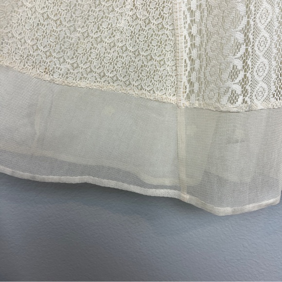 By Anthropologie | NEW Crème Delicate Lace Tunic Boho Maxi Dress Festival XS S - Picture 13 of 15